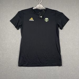 Portland Timbers Shirt Womens Medium Black 2024 Pregame Tee Back Graphic Classic